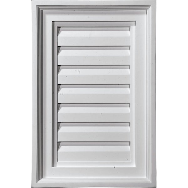 Ekena Millwork Vertical Urethane Gable Vent Louver, Functional, 12"W x 33"H GVVE12X33F - main